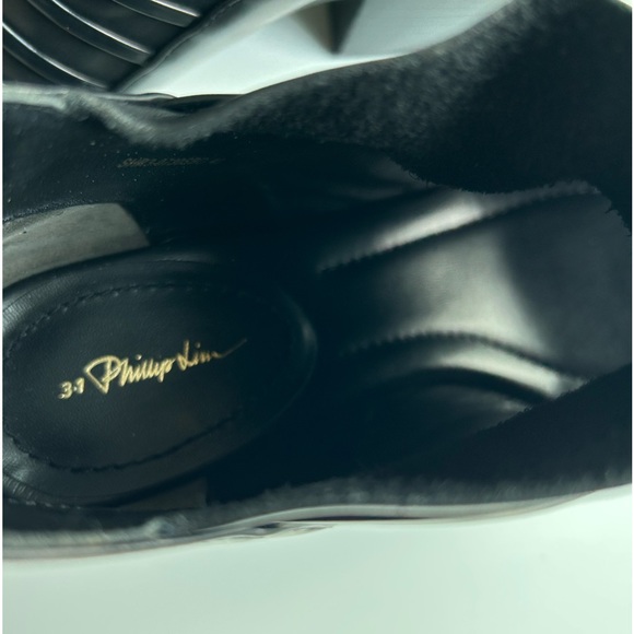 Phillip Lim Designer open-toe smooth leather booties - Picture 5 of 8